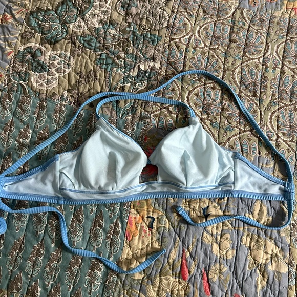 Blue Ribbed Bikini Set Cupshe - Picture 2 of 3